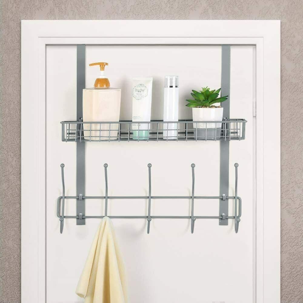Over the door discount shelf with hooks