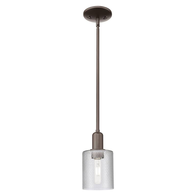 Innovations Lighting Endless Possibilities Arcadia - Cobbleskill - 1 Light 5" Stem Hung Mini Pendant - Clear/Oil Rubbed Bronze