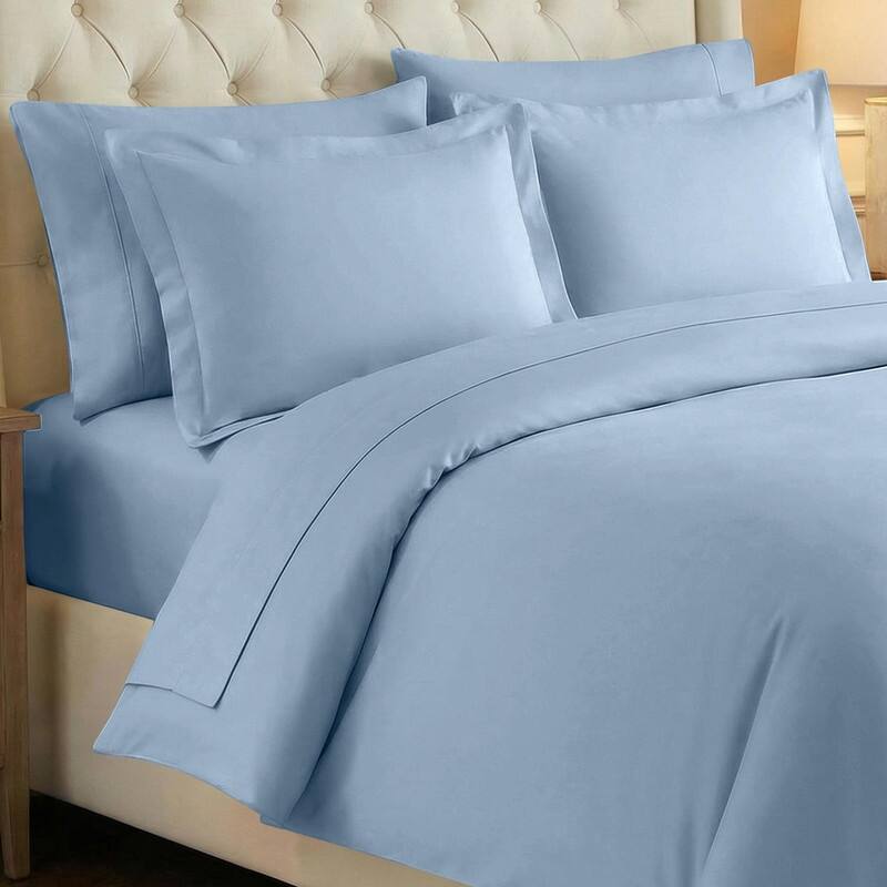 Superior 700 Thread Count Solid 3 Piece 100-percent Egyptian Cotton Duvet Cover Set