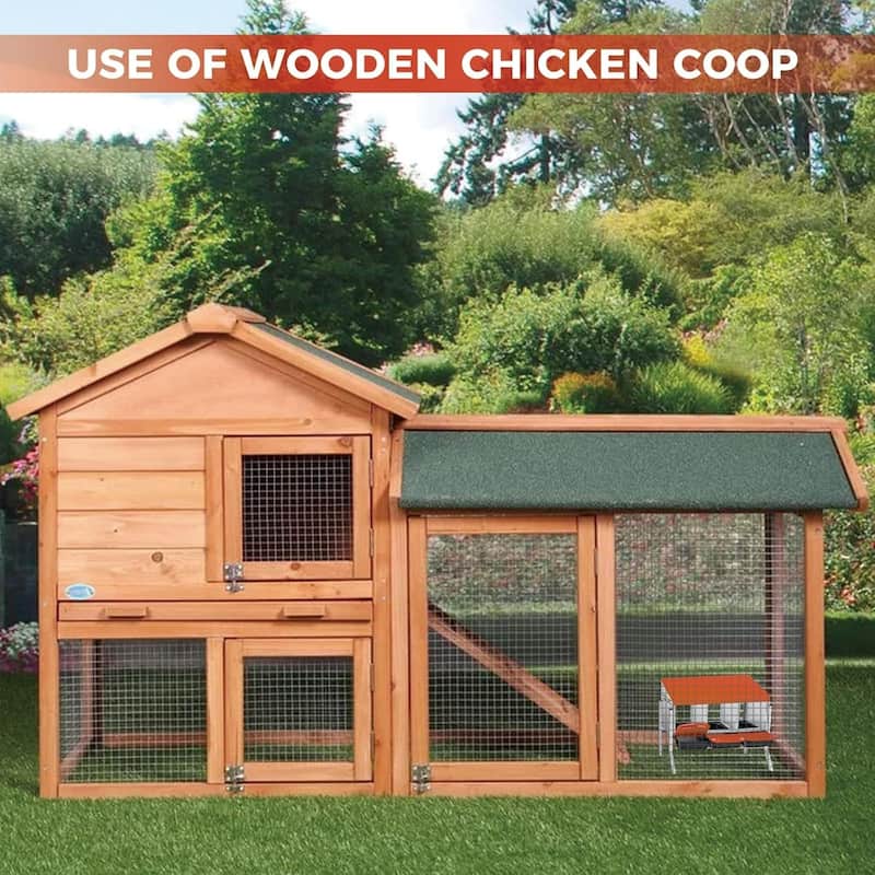 Roll-Away Nesting Boxes for Chickens Coop with Perch