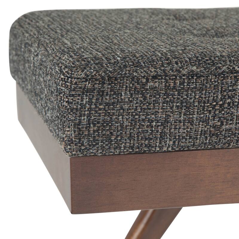 WYNDENHALL Keenan 48 inch Wide Mid Century Modern Rectangle Ottoman Bench