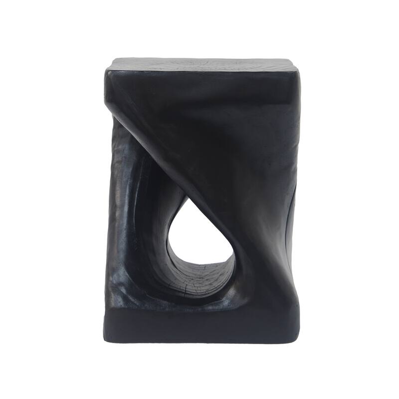 MGO Twist Shape Side Table, Wood-like Texture