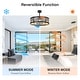preview thumbnail 61 of 105, Caged Ceiling Fan with Light and Remote, 11.8–28 Inch Low Profile Fandelier, 6-Speed Quiet DC Motor, Black/Satin Nickel