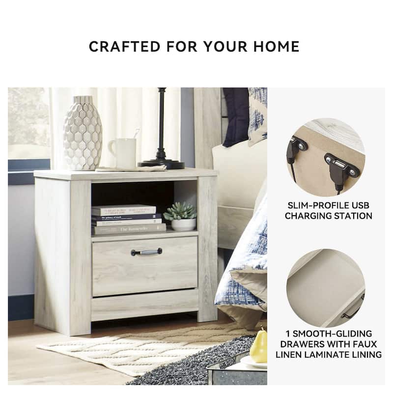 Bellaby Whitewash Nightstand