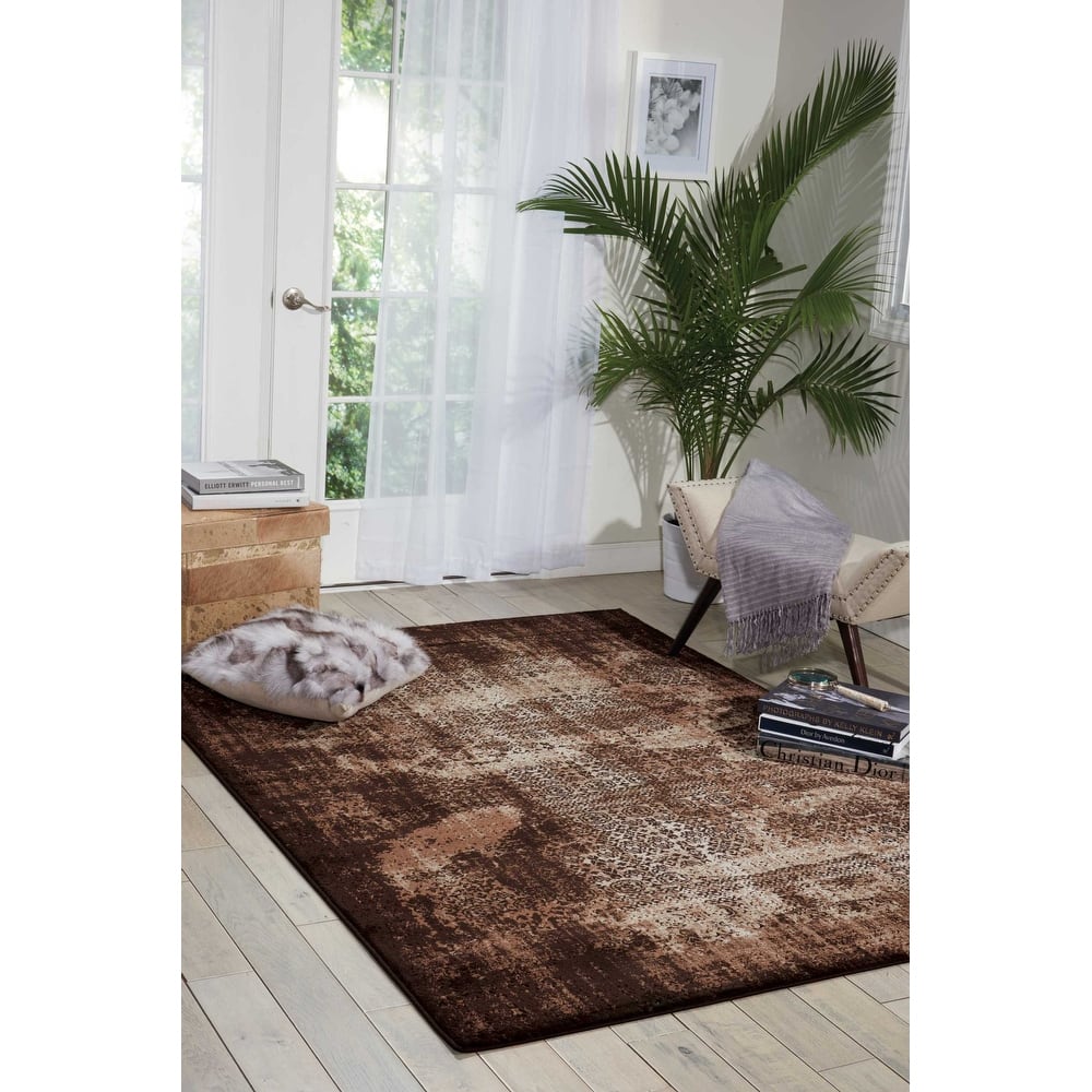Nourison Karma Over-Dyed Distressed Vintage Abstract Area Rug