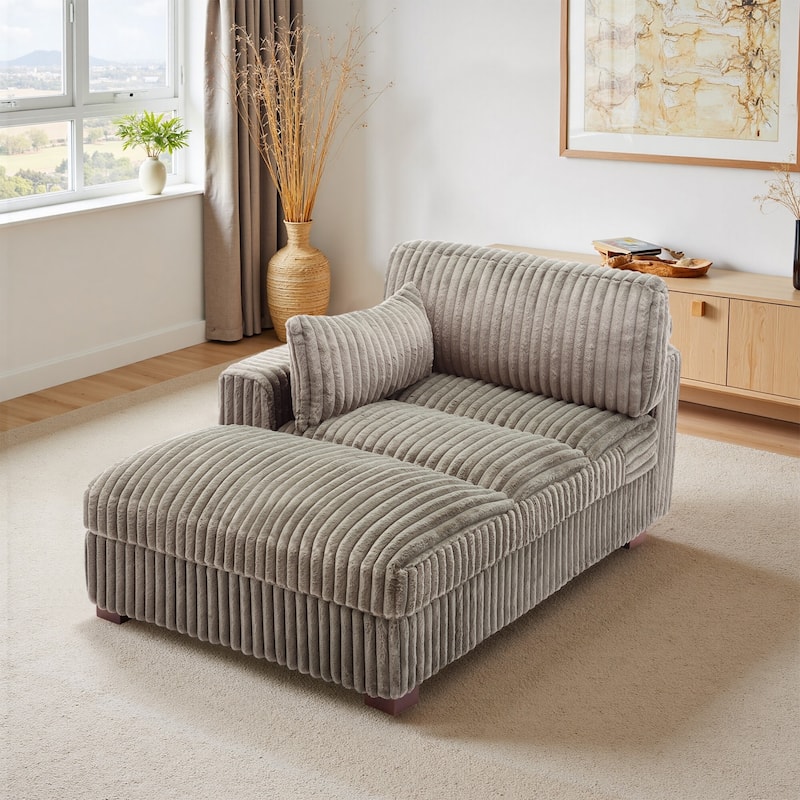 Oversized L-Shape Upholstered Chaise Lounge Sofa Couch
