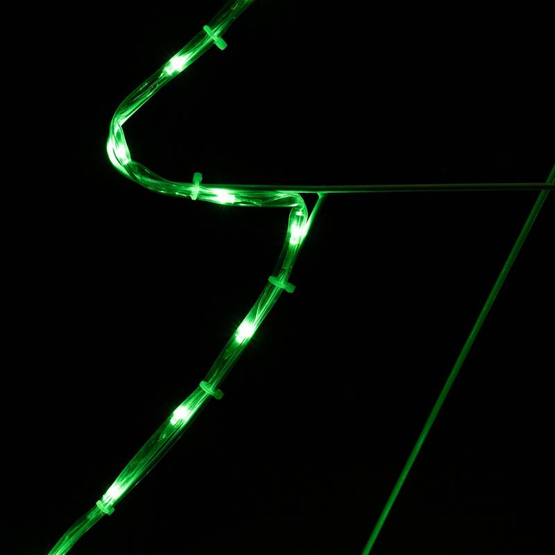 38.5" Lighted Christmas Tree Silhouette Outdoor Christmas Decor - White