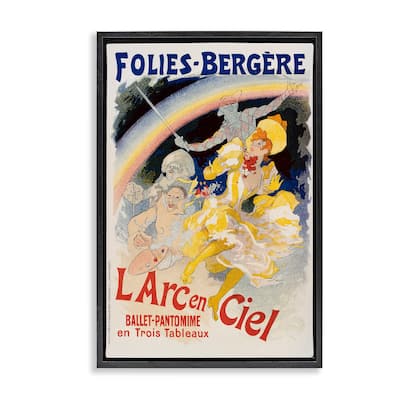 Stupell Vintage Ballet Entertainment Ad Framed Floater Canvas Wall Art Design By Marcus Jules