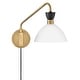 preview thumbnail 4 of 8, Lark 83250-CO Simon 14" Tall Hardwired or Plug-In Wall Sconce with