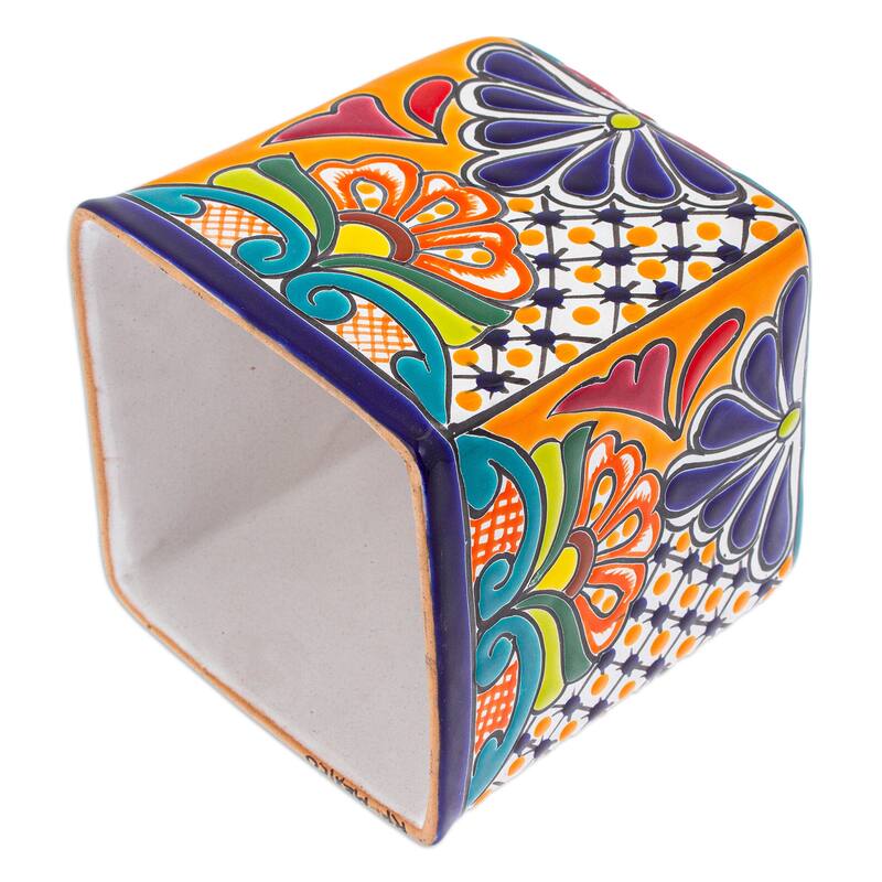 Novica Handmade Classic Convenience Ceramic Tissue Box Cover