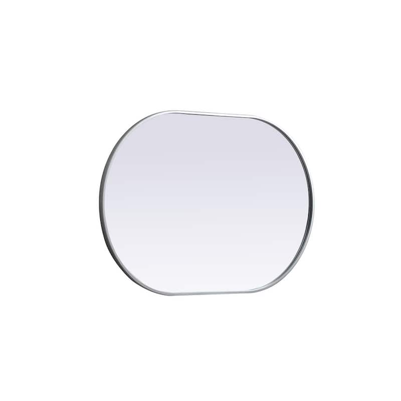 Indigo Home Metal Frame Oval Mirror 27x40 Inch