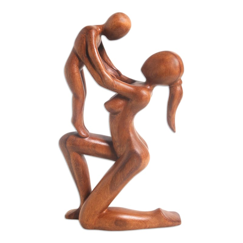 Novica Handmade Take You Higher Wood Sculpture