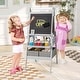 preview thumbnail 5 of 8, Costway 3-in-1 Art Easel for Kids with Magnetic Chalkboard & - See Details