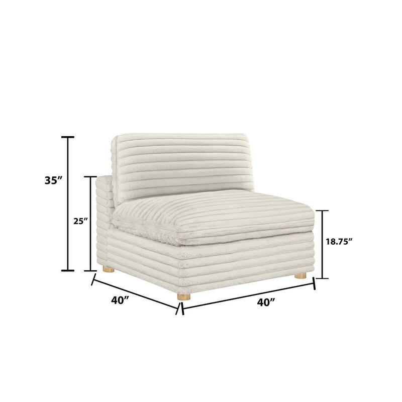 Best Quality Furniture 4-Piece Section Corduroy Modular