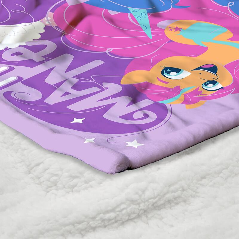 Hasbro My Little Pony Silk Touch Sherpa Throw Blanket