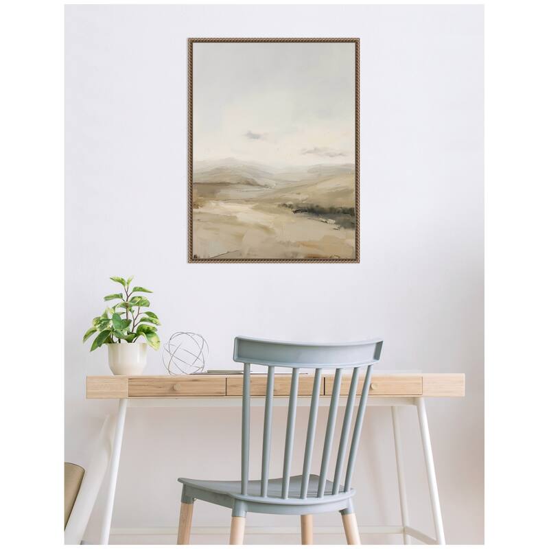 Kate and Laurel Fading Fields I by Amy Lighthall Framed Canvas Wall Art Print