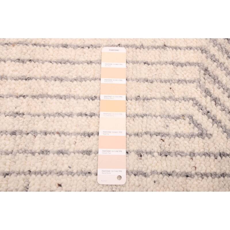 ECARPETGALLERY Hand-knotted Tangier Cream Wool Rug - 5'4 x 7'7