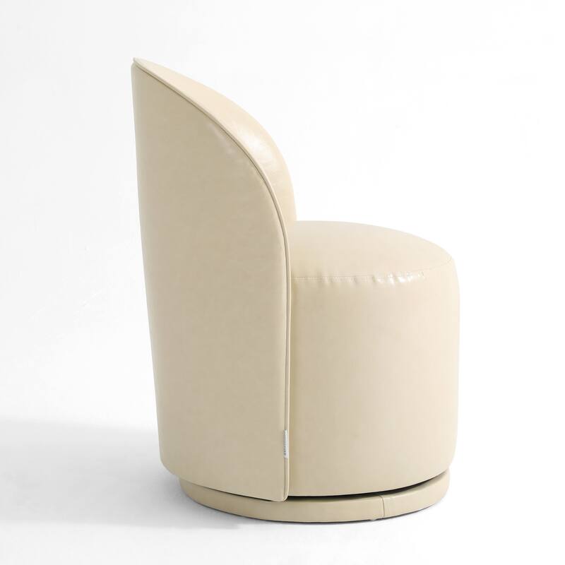 Modern Armless 360-Degree Swivel Dining Chair Barrel Chair