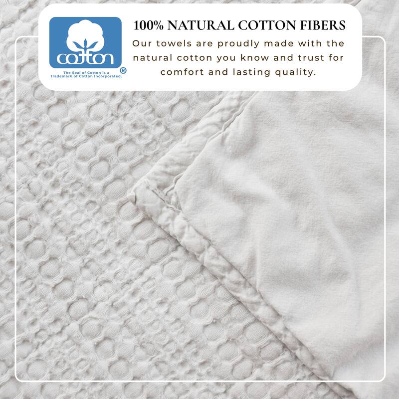 Linery & Co. 100% Cotton Honeycomb Waffle Garment Washed Quilt Set.