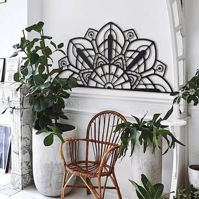 Art Nouveau Mandala Metal Wall Art - Bohemian Home Office Living Room Decoration