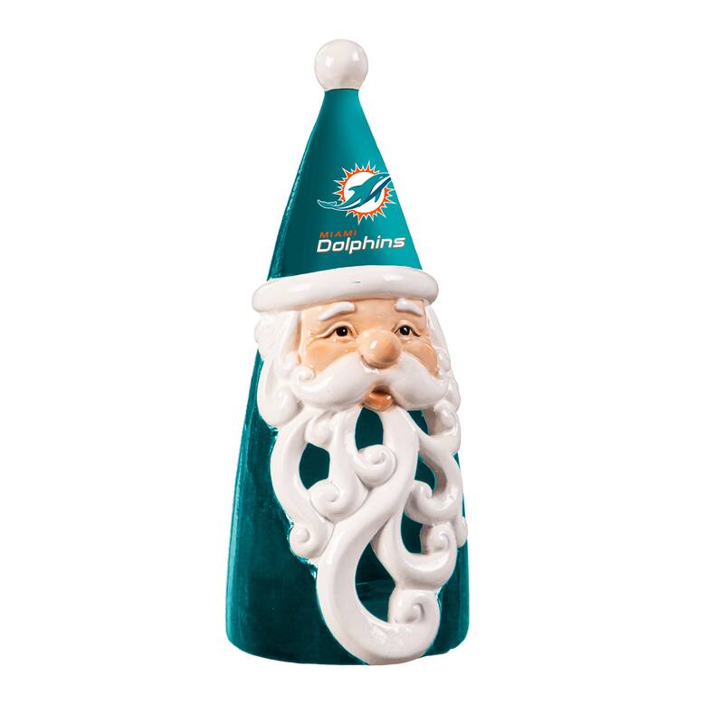 Miami Dolphins Santa LED Garden Statuary, 8"