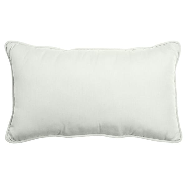 Arden Selections Oasis 24 in. Indoor/Outdoor Lumbar Pillow in Silver Grey