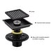 preview thumbnail 16 of 22, Luxier FD01 6 in. x 6 in. Stainless Steel Square Shower Floor Drain