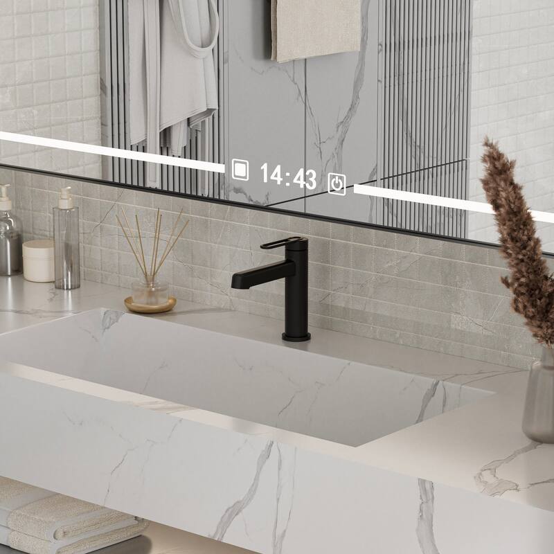 7"H Solid Brass Single Handle Single Hole Bathroom Sink Faucet