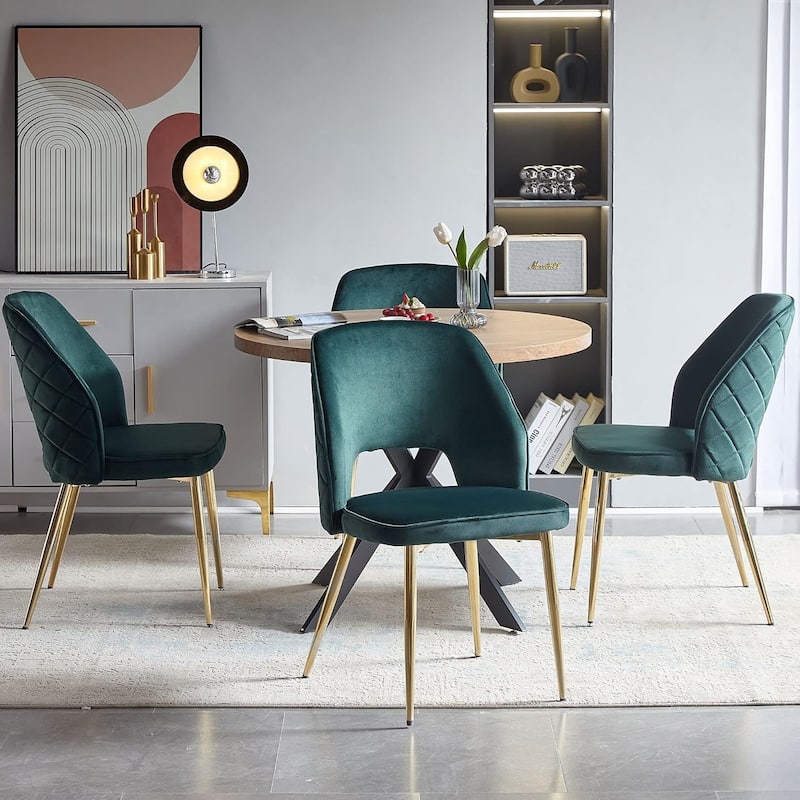 Howtai Upholstered Home Chair Hollow-Back Set of 4