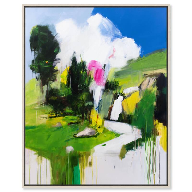 Swiss Fields Canvas by Art Remedy - Silver - 30" x 36"