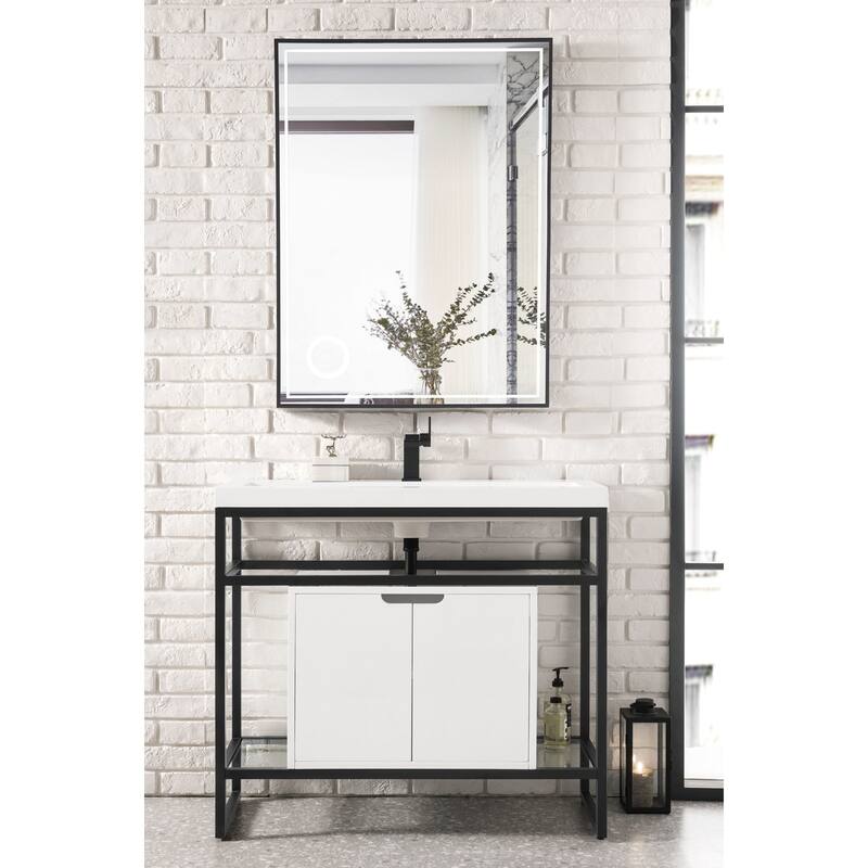 James Martin Vanities C105V39.5SCGWWG Boston 39-3/8" Rectangular