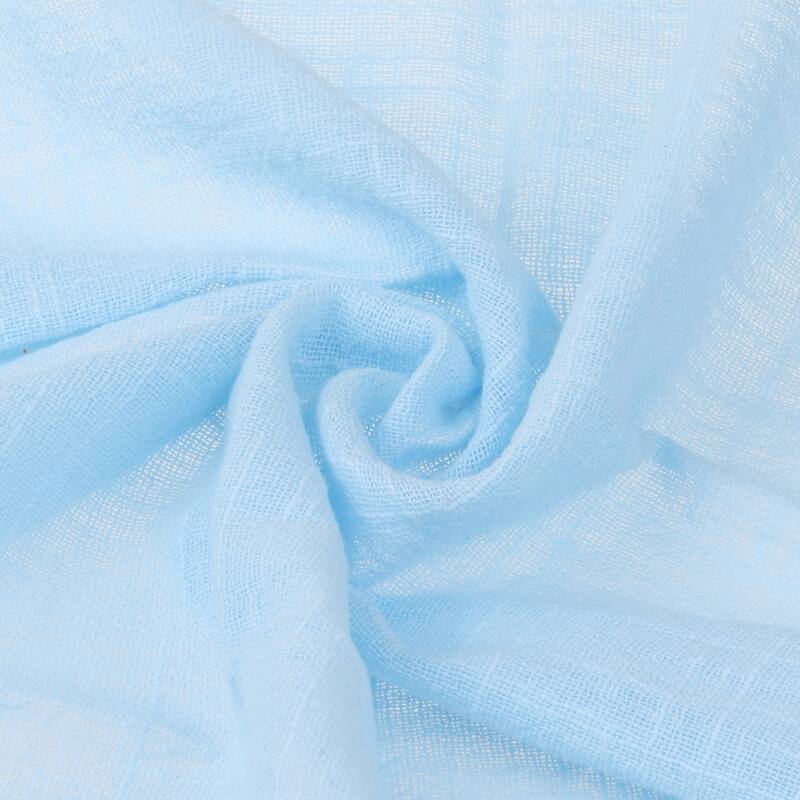 Gauze Cloth Napkins 12 Pack Soft Cotton Wedding Decor Dinner Napkins - 17x17 Inch - Light Blue