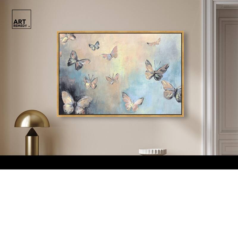 Textured Butterflies I Canvas by Art Remedy