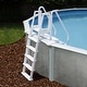 preview thumbnail 2 of 4, Easy Pool Step With Outside Ladder for Above Ground Pools - 32.5 in. W x 56 in. D x 81 in. H