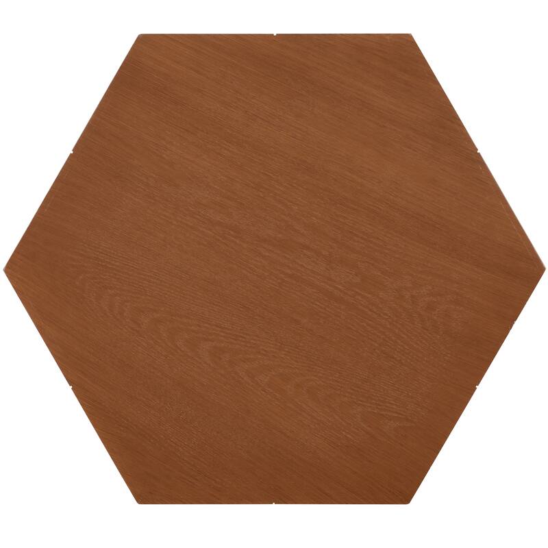 SAFAVIEH Ingelinde Hexagon Tray Top Coffee Table with Storage - 27" W x 23" D x 13" H