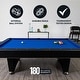 preview thumbnail 6 of 7, Hathaway Hustler Billiard Pool Game Room Table with Ball Return - Black with Blue Felt