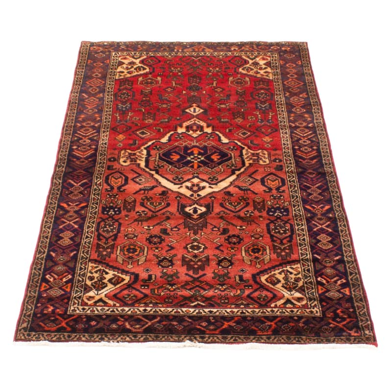 ECARPETGALLERY Hand-knotted Andelz Red Wool Rug - 3'11 x 7'1