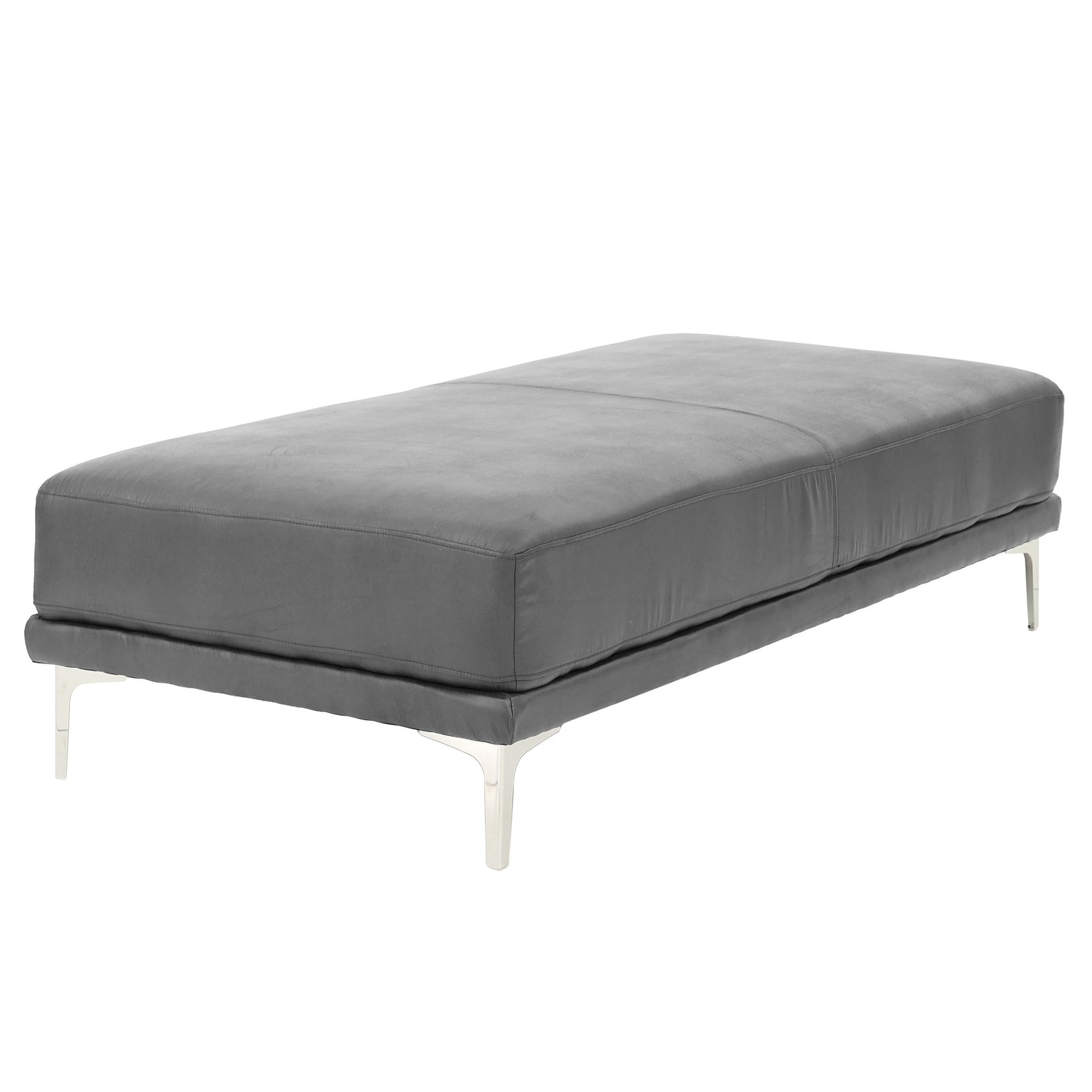 Poundex Large Faux Leather Ottoman