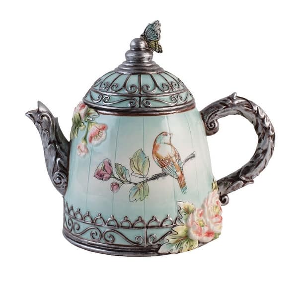 Fitz and Floyd English Garden Teapot, 60 Oz