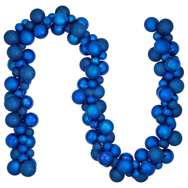 6' 3-Finish Shatterproof Ball Christmas Garland