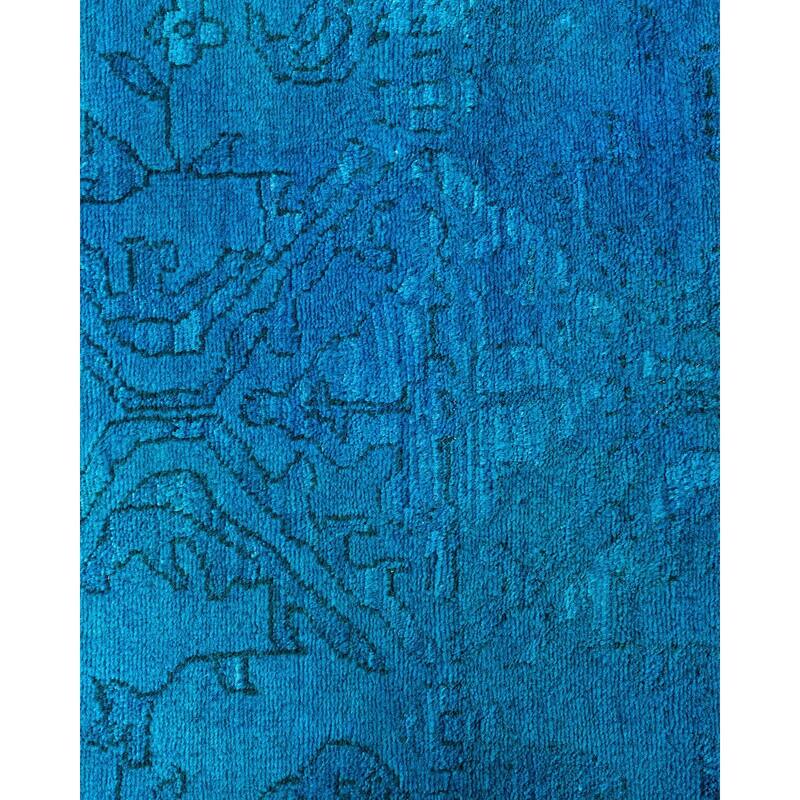 Vibrance One-of-a-Kind Hand-Knotted Area Rug - Blue, 6' 1" x 6' 4" - 6' 1" x 6' 4"
