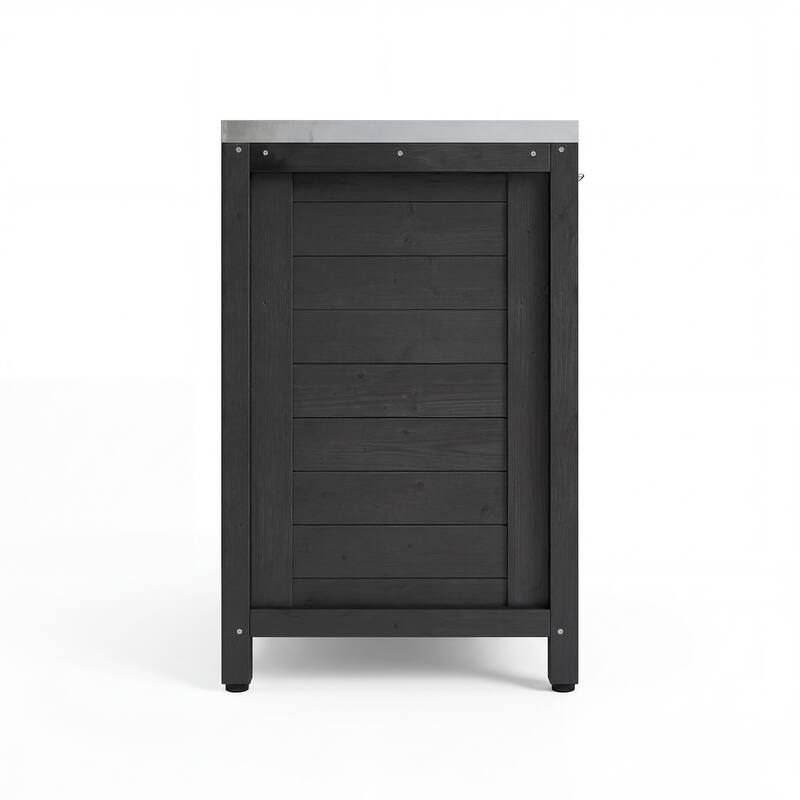 Modular Outdoor Kitchen Island Set, 100% Solid Wood BBQ Cabinet , Patio Kitchen Bar Table