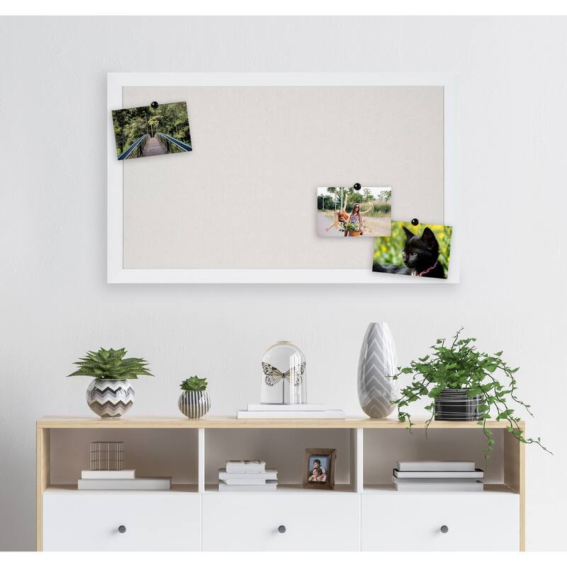 DesignOvation Beatrice Decorative Framed Linen Pinboard