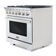 preview thumbnail 7 of 9, Cosmo Commercial-Style 36 In. 4.5 Cu. Ft. Gas Range with 6 Italian Burners and Heavy Duty Cast Iron Grates In Stainless Steel