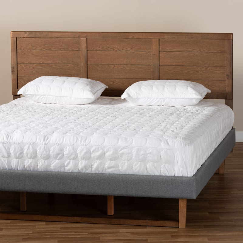 Carson Carrington Ulvsta Walnut Mid-century Wood Headboard
