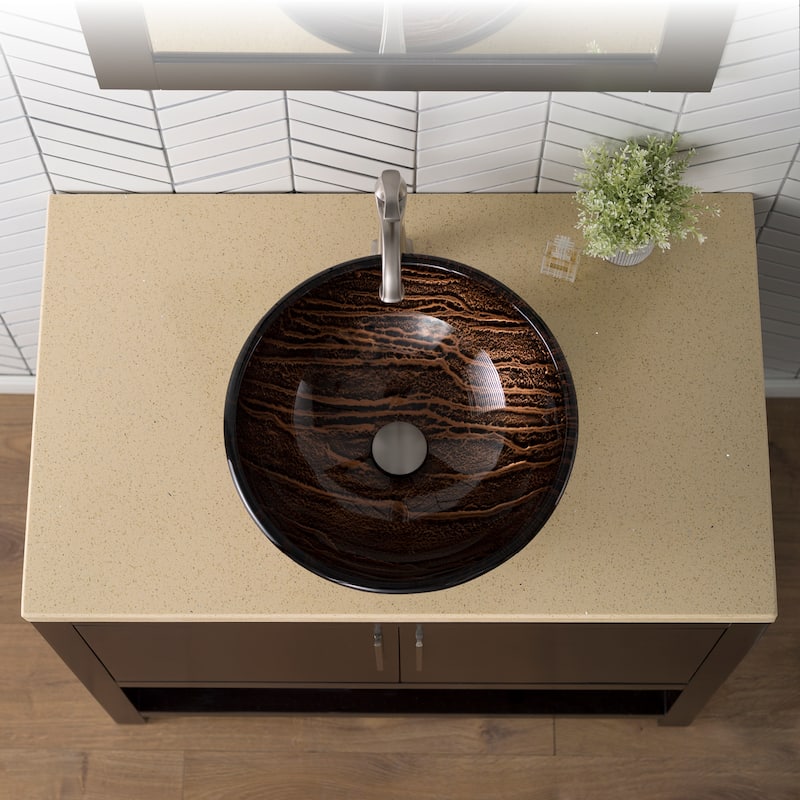 Kraus 17" Gaia Glass Vessel Bathroom Sink Only