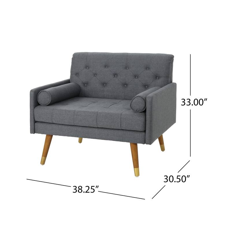 Merax Fabric Mid-Century Modern Club Chair