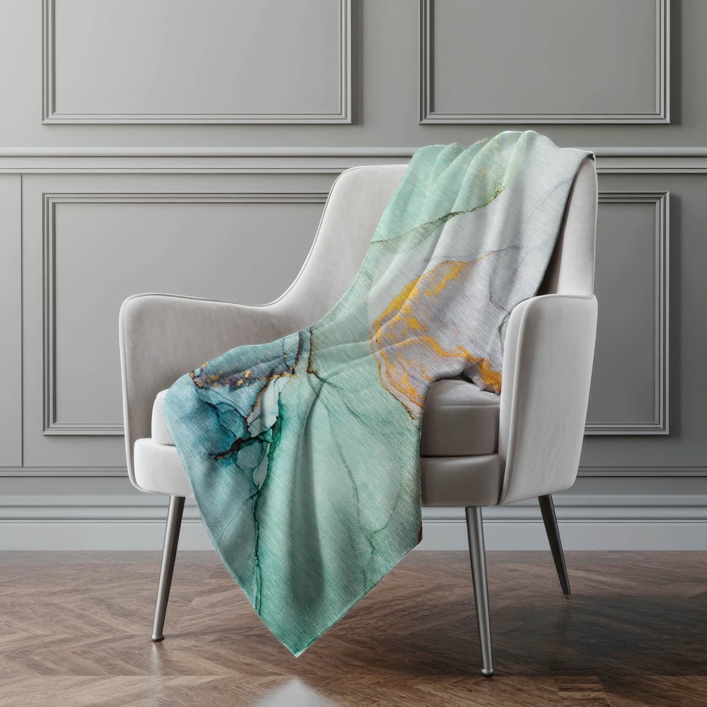 Premium Machine Washable Abstract Contemporary Sherpa Throw Blanket