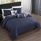 preview thumbnail 8 of 10, Bebejan Forget Me Not 100% Cotton Sateen 5-Piece Reversible Comforter Set