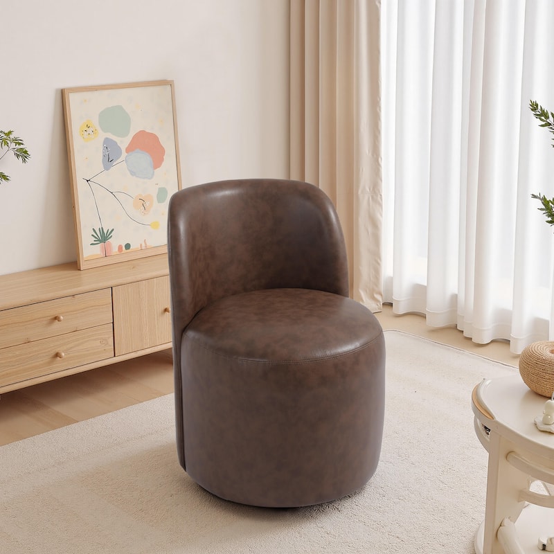 Modern Linen Upholstery Dining Chair Barrel Chair